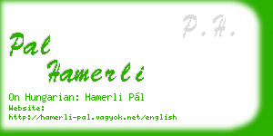 pal hamerli business card